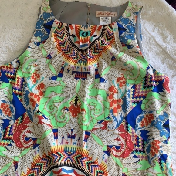 MARA HOFFMAN Jungle trip colorful geometric dress sz M retro multicolored party - Picture 16 of 16